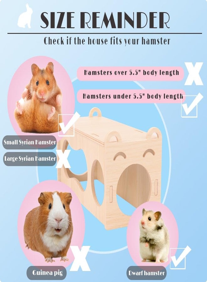 kcrygogo 7.9-Inch Natural Wood Hamster Smiley Face Tunnel Toy - Open-Ended Comfort Tube, DIY Cozy Happy Tunnel for Dwarf Hamsters, Gerbils, Mice - Image 4